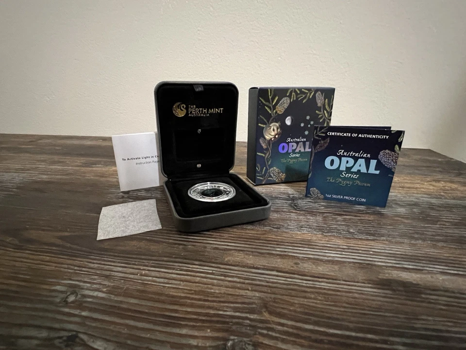 2013 Proof Opal Pygmy Possum 1 OZ Silver Australia Perth Mint Opal Series RARE - Image 4 of 4