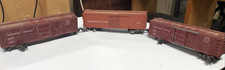 VINTAGE American Flyer Box Car Trains LOT OF 3 Broken -As Is FC86-4Q3383