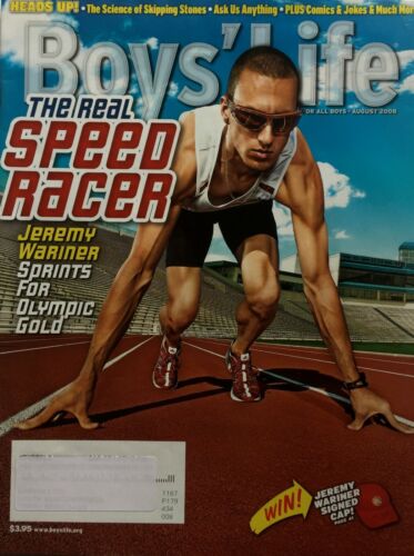 JEREMY WARINER - THE REAL SPEED RACER August 2008 BOYS' LIFE Magazine - Picture 1 of 1