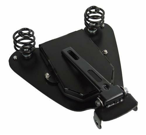 15x14 Tractor Leather Coil Spring Solo Seat with Mounting Kit Sportster 04-06 HD - Picture 2 of 7