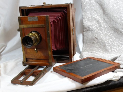1885 Flammang's / 1886 American Scovill * Full Plate 6,5"x8,5" Film Holder/Objektiv - Bild 1 von 22