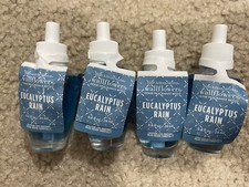 Bath Body Works Wallflowers NEW Refill Plug-Ins Lot 4 EUCALYPTUS RAIN