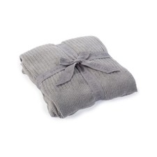 Barefoot Dreams CozyChic Lite Ribbed Throw 54"X72" Style : B463  Color : Pewter