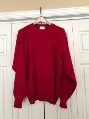 Bogner red sweater XL heavy wool 30% Acrylic 70% long sleeve