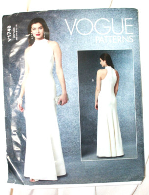 Vogue V1748 Misses SIZE AX5 4 to 12 Special Occasion Dress Uncut Sewing Pattern