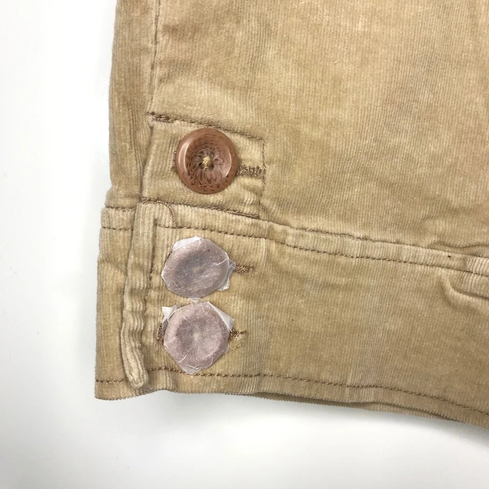 Винтажные широкие вельветовые брюки-капри Charlotte Russe для подростков 9 желтовато-коричневые эластичные Y2K - Изображение 4 из 4