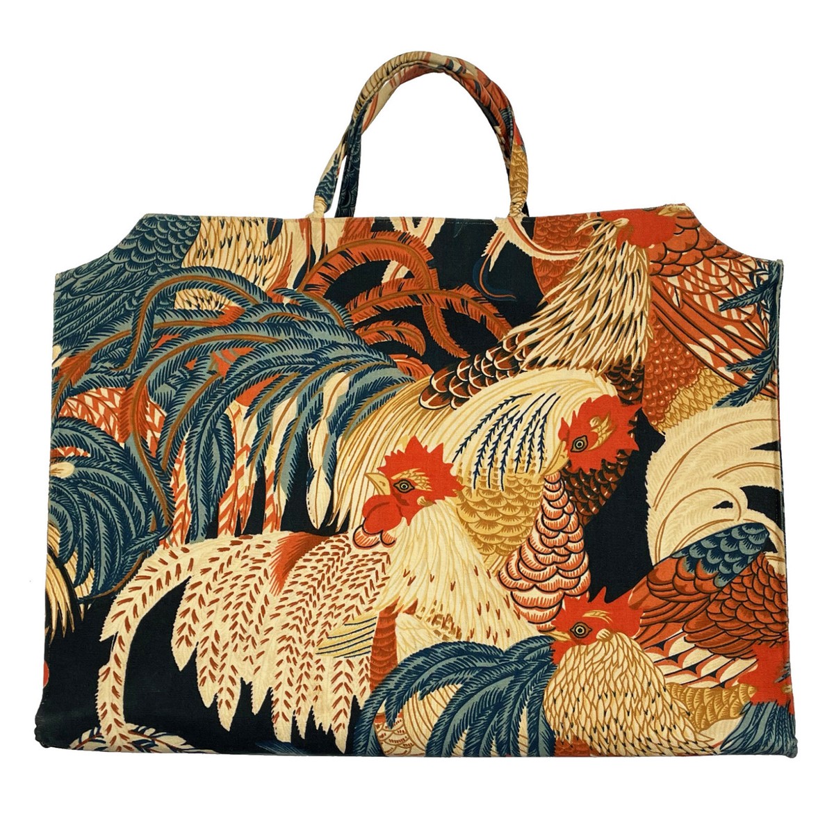 【美品】MARGARET   Vintage MARGARET SMITH Large Fabric Handbag Tote Gardiner Maine