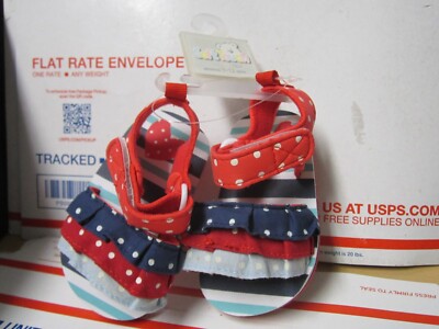 Soft Touch Baby Sandals Red White and Blue NEW Multiple Sizes , S4