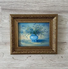 Original antique oil painting still life