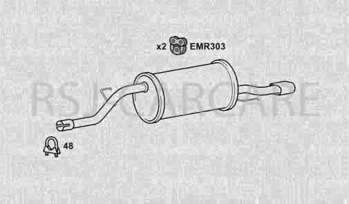 Klarius FT924D Auspuff Endtopf Heckbox Grande Punto 1.4 05>-image