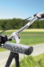 Vintage Star Print Bike Flat Bar Bicycle Handlebar Grip 135mm MTB City Bike