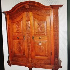 BODENSEE BAROCK SCHRANK 1820 Original SPITZENMÖBEL ! EICHE massiv geschnitzt !!!