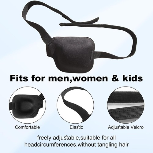2 Pack 3D Adjustable Eye Patches for Adults Lazy Eye Amblyopia (Right&Left Eyes) - Picture 6 of 7