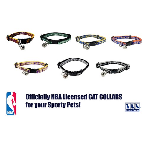 Pets First NBA Breakaway Cat Collar Heavy Duty Pet Collar with Ringing Bell - Picture 3 of 10