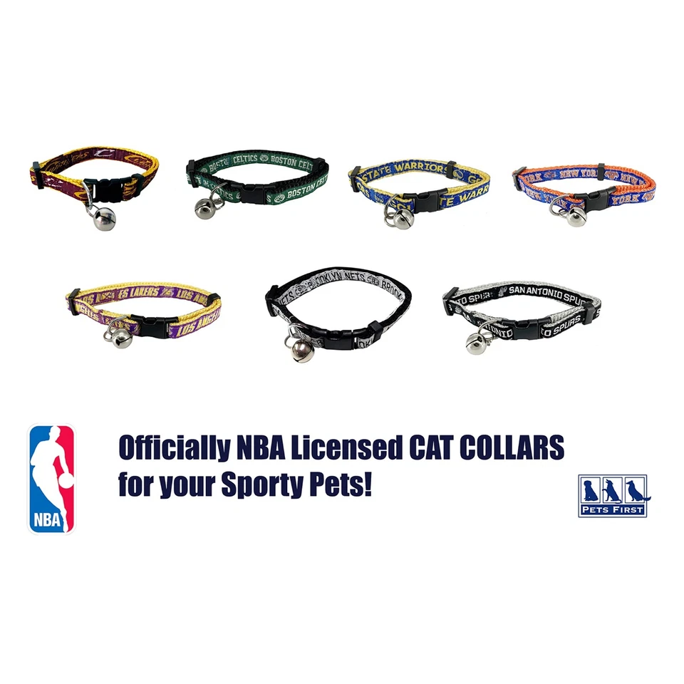 Pets First NBA Breakaway Cat Collar Heavy Duty Pet Collar with Ringing Bell - Image 3 of 3