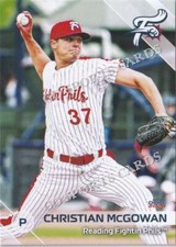2024 Reading Fightin Phils 2nd Christian McGowan RC Rookie Phillies Minor Card