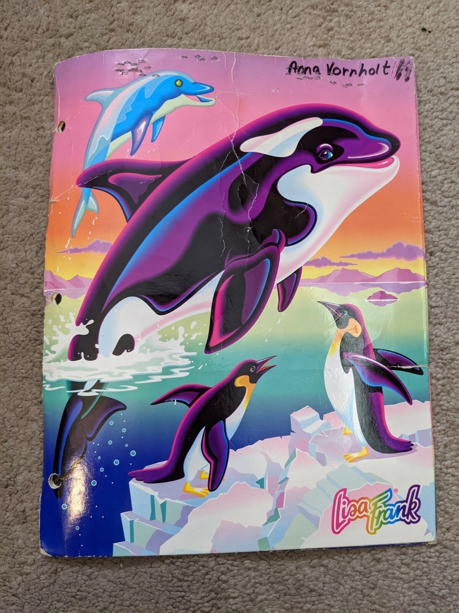 有村南海　のぼり　当選品　FANTASTIC WORLD LinQ Vintage Lisa Frank Folder Max Splash Whale Dolphins Penguins