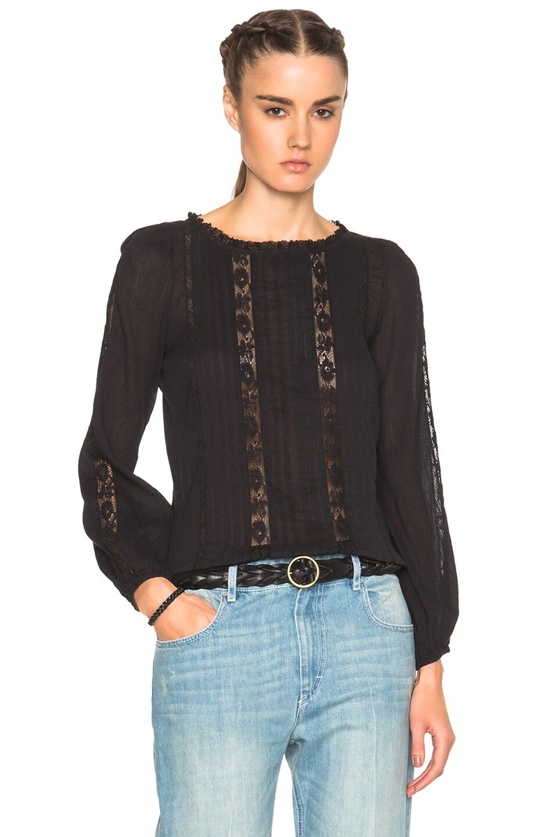 Blouse En Dentelle Isabel Marant Grande Ligne - Blanc - Taille 1 - Occasion Très Bon état - Style évasé