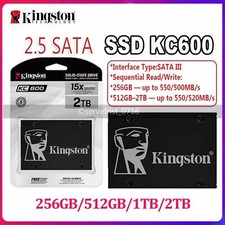 Image of Kingston SSD KC600 256GB 512GB 1TB 2TB 2.5" Solid State Drive For Laptop PC Lot