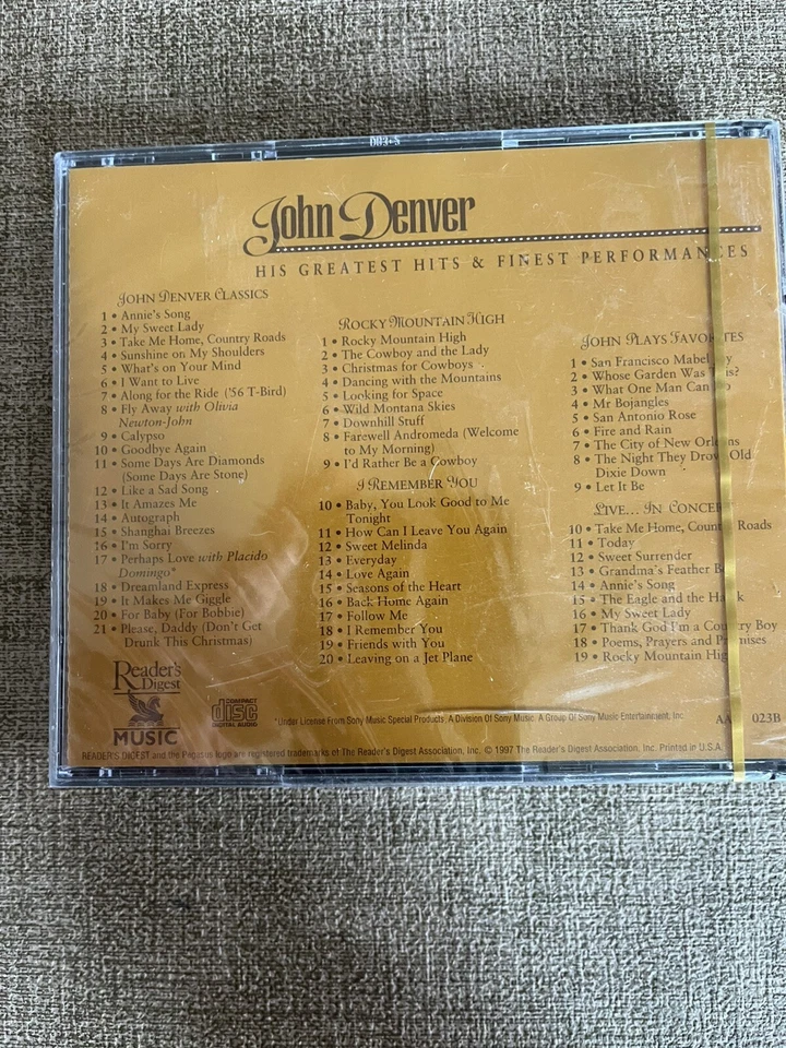 ЧИТАТЕЛИ ДАЙДЖЕСТ - ДЖОН ДЕНВЕР - ЕГО ЛУЧШИЕ ХИТЫ (3 CD КОМПЛЕКТ) [НОВЫЙ ЗАПЕЧАТАННЫЙ] - Изображение 2 из 3