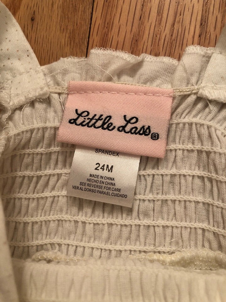 Baby Girl 24 Months Little Lass White Lace Ruffled Summer Dress eBay