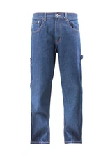Men's Casual Cotton Denim Jeans Hammer Loop Relaxed Fit Carpenter Work Pants