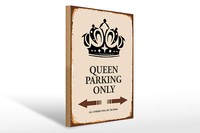 Holzschild Spruch 30X40 Cm Queen Parking Only Korona Holz Deko Schild