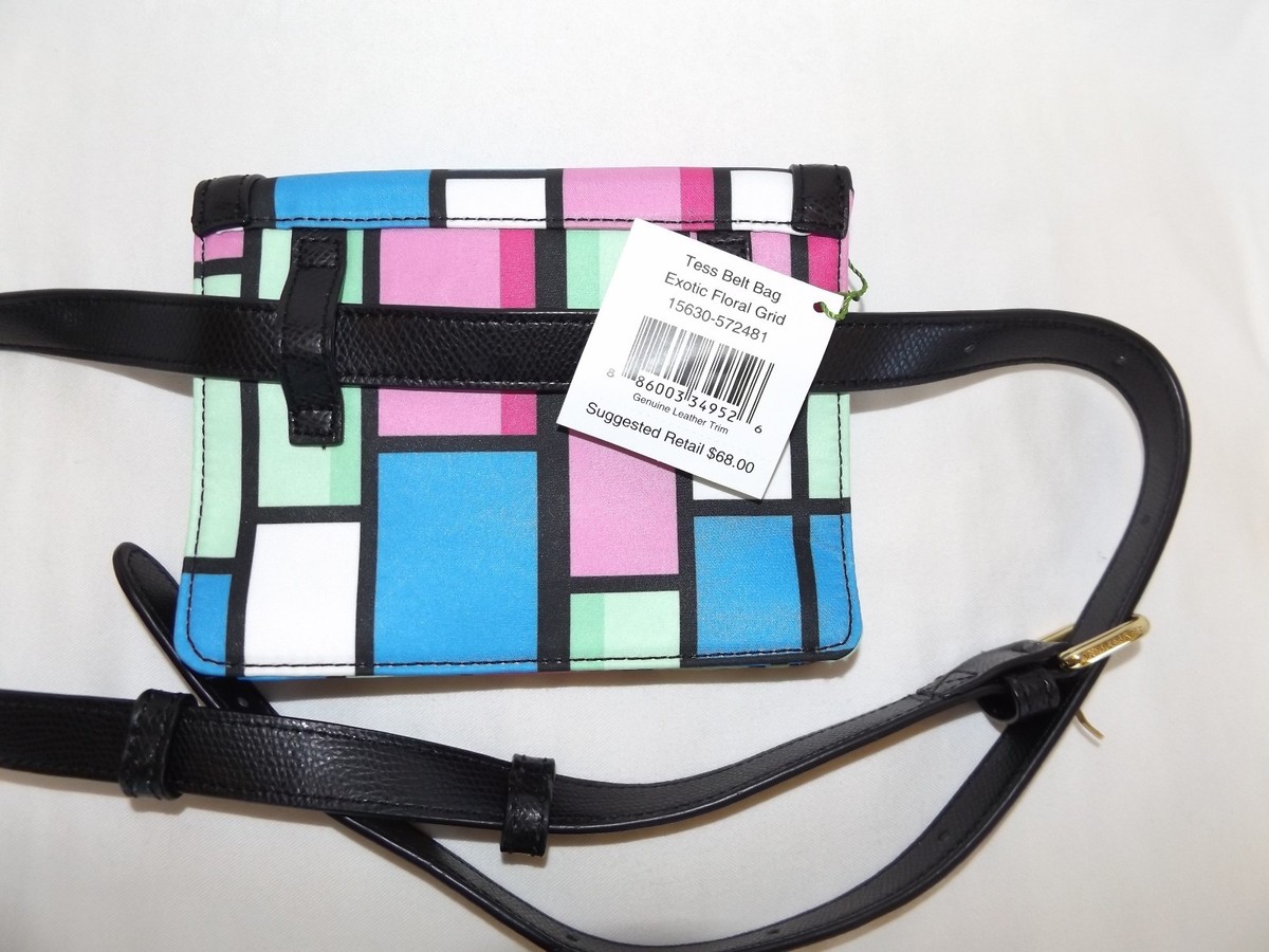 Vera Bradley Women’s Black Polyester Mesh Adjustable Strap Preppy Tess Belt Bag Outlet Large Belt Bag w/Long Strap - Ultralight | Vera  main image 2