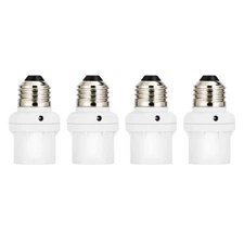 DEWENWILS 4 Pack Light Sensor Socket, Automatic Dusk to Dawn Light Bulb Sockets
