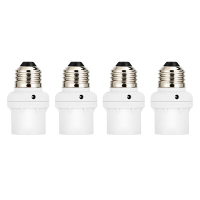 DEWENWILS 4 Pack Light Sensor Socket, Automatic Dusk to Dawn Light Bulb Sockets
