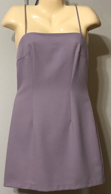 purple spaghetti strap dress