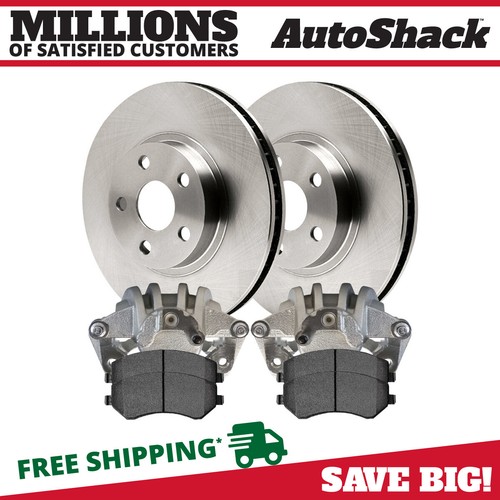 Front Brake Calipers Pads Rotors for 20022007 Jeep Liberty 2.4L 2.8L 3