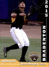 2015 Bradenton Marauders Grandstand #21 Jose Osuna Venezuela VZ Baseball Card