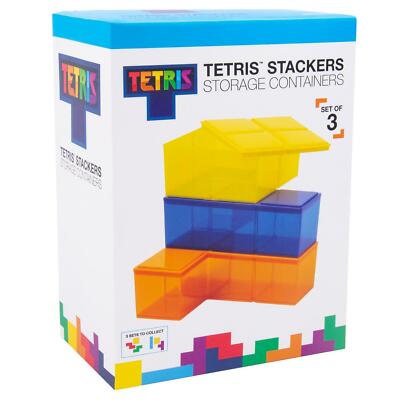 3er Set Offizielle Tetris Kühlschrank Stapler Aufbewahrung Behälter BPA FREI Sammlerstück