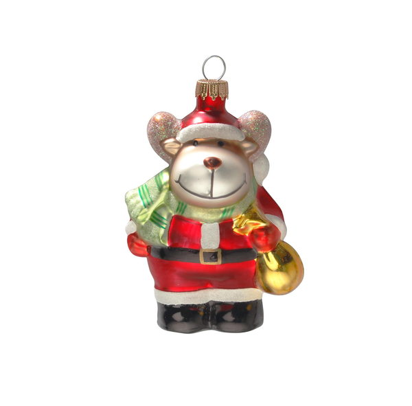 Krebs Glas Lauscha AnhäNger Rentier - Christbaumschmuck Aus Glas Ca. 10 Cm-image