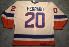 VTG CCM authen New York Islanders Ray Ferraro #20 white home CCM hockey jersey
