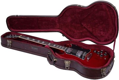 Crossrock Vintage Hard Case for Gibson SG and Similar Style Electric Guitars