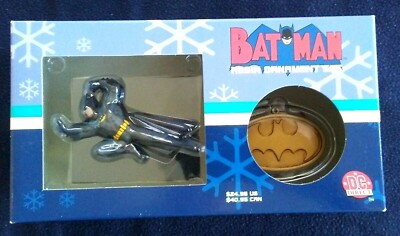 Batman Resin Ornament Set - Batman & Bat Symbol DC Direct 2001 New in Box!