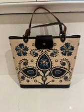 Vintage Enid Collins Jeweled Tote Bag Purse- Paisley