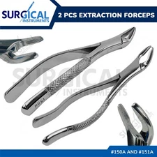 Extracting Forceps Set Of 2 - 150A & 151A Surgical Dental Instruments German GR