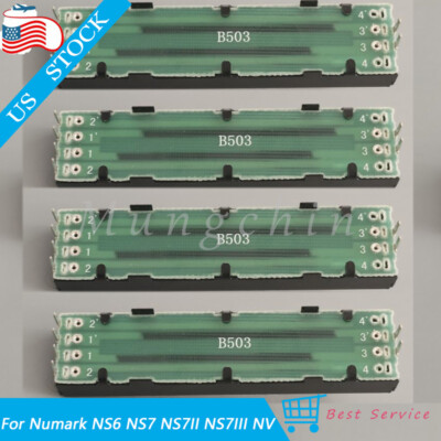 4*For Numark NS6 NS7 NS7II NS7III NV NV II 4TRAK MK2 DJ Mixer Channel Fader Line