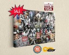 Banksy Collage Canvas Wall Art Unique Home Decor Piece