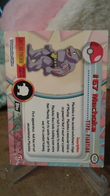 Pokemon Card - Machoke #67 - Black Logo - Topps Series 1 - Holo mp | eBay