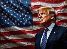 Donald Trump American Flag White House Metal Fridge Magnet 3x4 7328