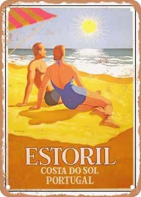 METAL SIGN - 1956 Estoril Costa do Sol Portugal Vintage Ad
