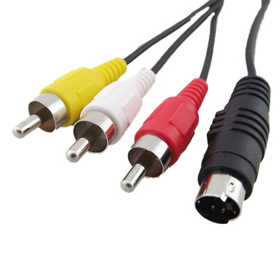 5ft 4 Pin S-Video Male To 3 RCA Male AV Audio Video Adapter Cable