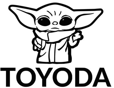 TOYODA Baby Yoda Decal Sticker, Star Wars Sticker | eBay