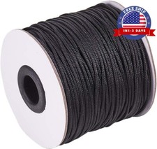 1.5mm 100 Yard Black Nylon Cord Wind Chime Cord Replacement Braided Blind String