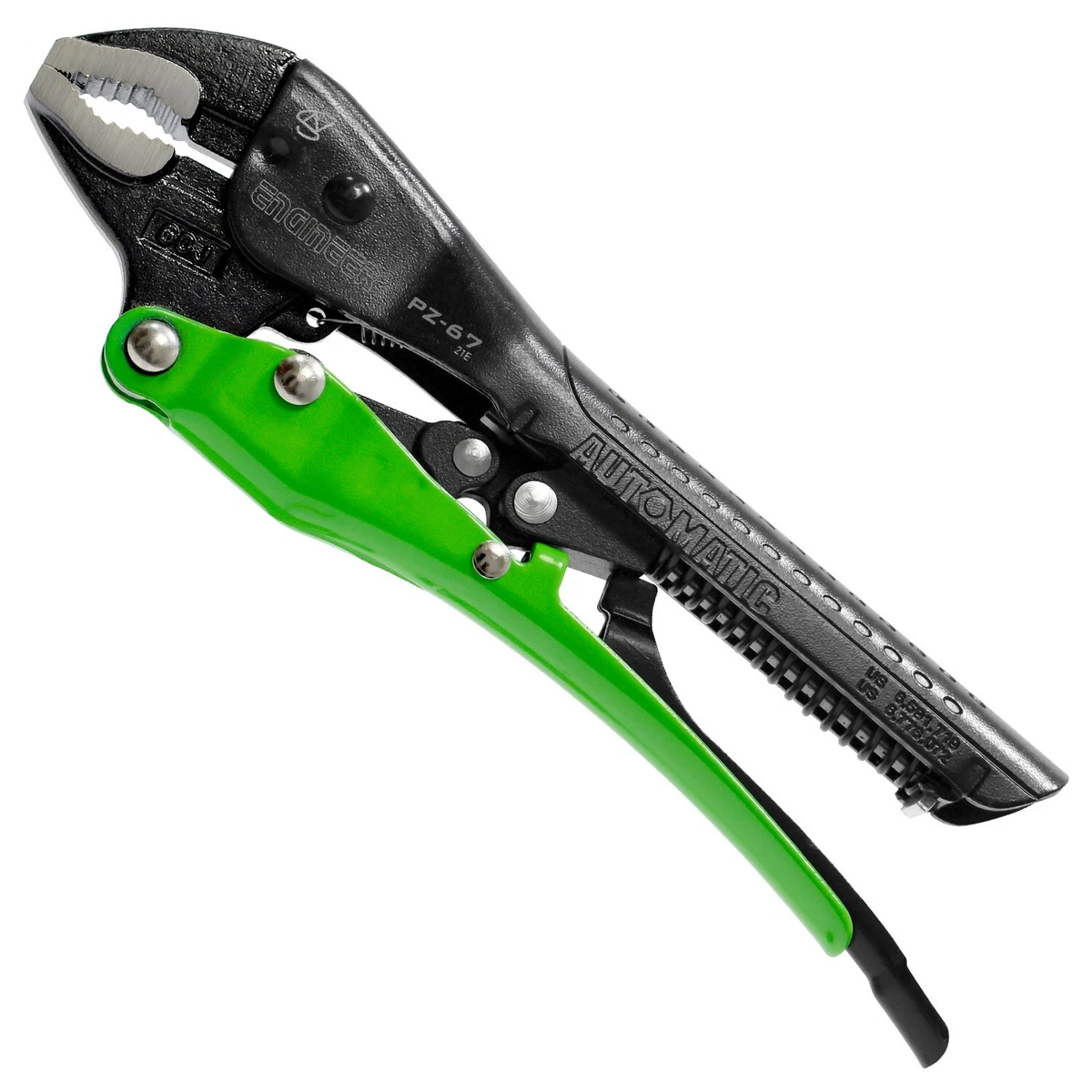 AUTOMATIC LOCKING PLIERS with UNIQUE SCREW REMOVAL JAWS ENGINEER PZ 67 mole grip