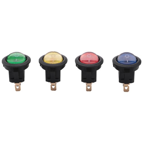 4 x 12V LED illuminated rocker on-off toggle SPST switch dash light ...